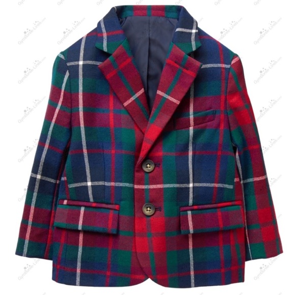 Janie and Jack Baby Boy 6-12 12-18 Plaid Blazer and Pants Suit Christmas Holiday - Picture 2 of 10